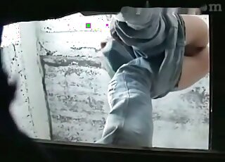Removing her jeans and shitting directly on the floor